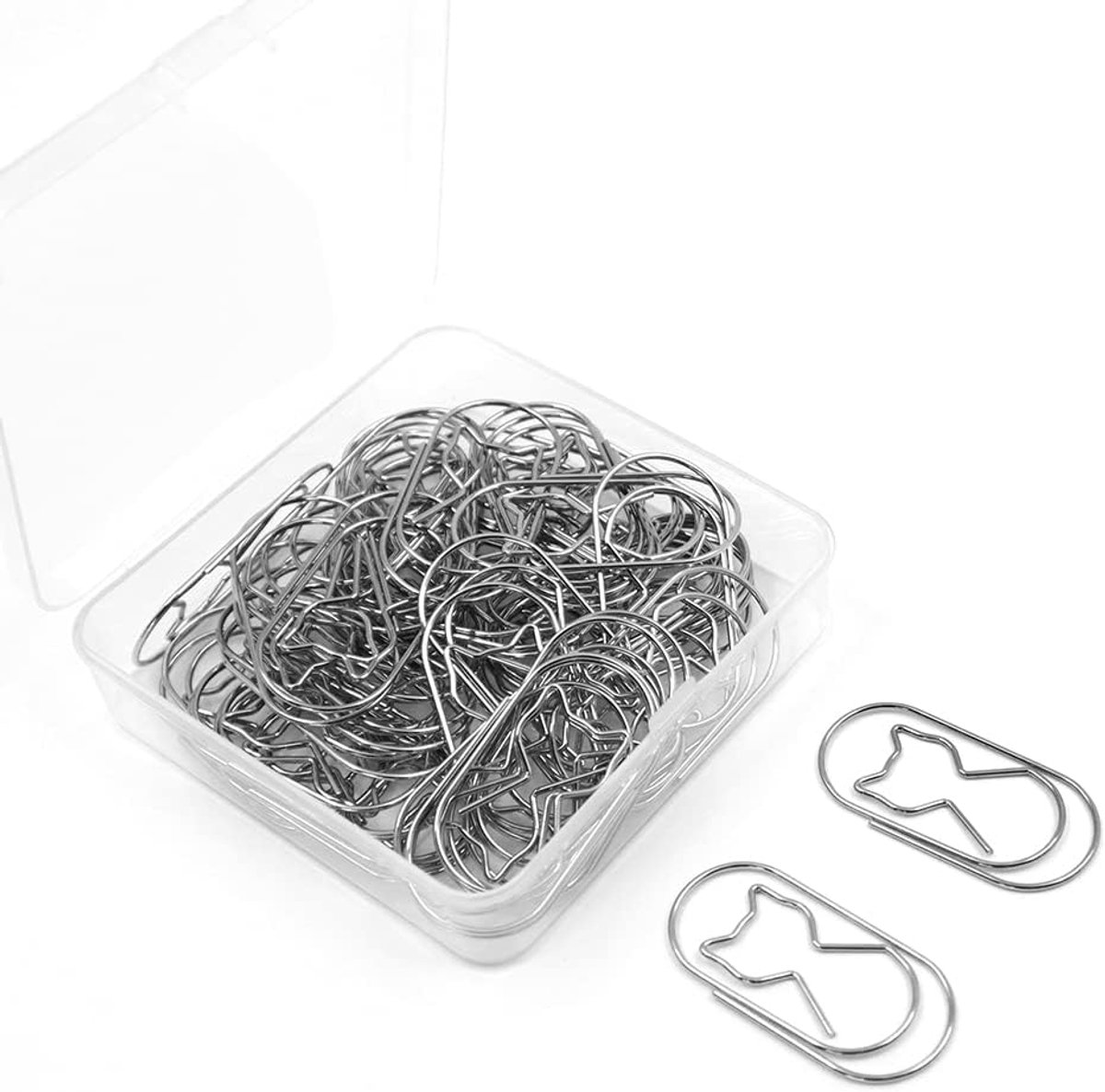 50Pcs Paper Clips, Cat Paper Clips, Office Supplies Bookmark Clips, Creative Animal Shaped Large Paper Clips for - ShopVlot