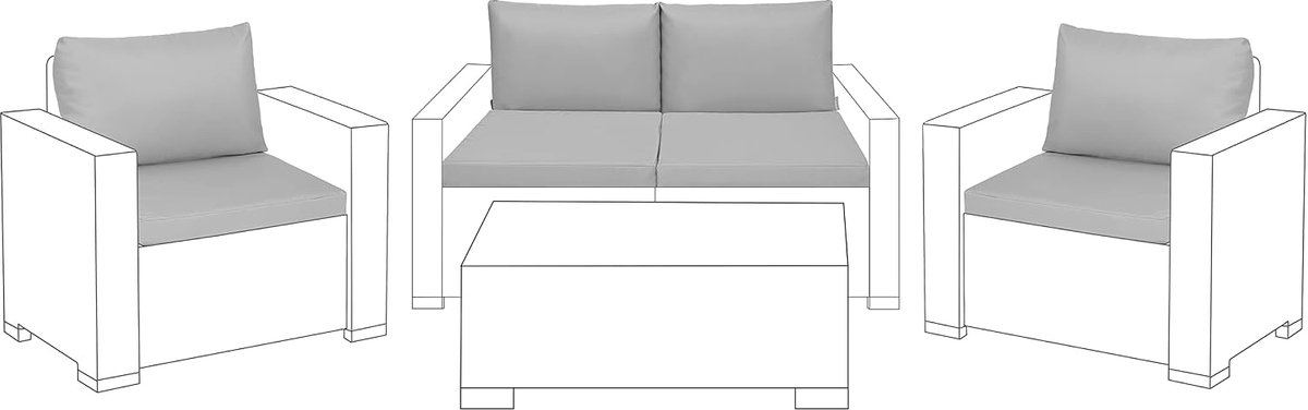 Gardenista Cushions for Rattan Furniture - Garden Cushions California - Waterproof Cushion for Outdoor Furniture - ShopVlot