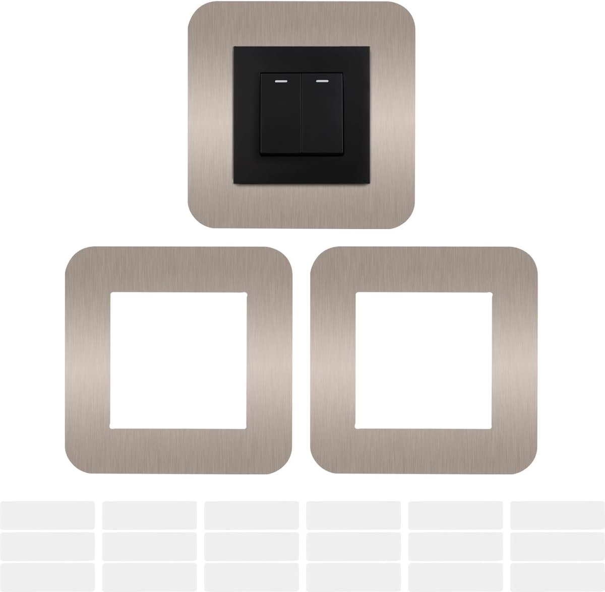 JINTANG Pack of 3 light switch protection for wall, light switch, cover, wallpaper protection, light switch for 1-gang - ShopVlot