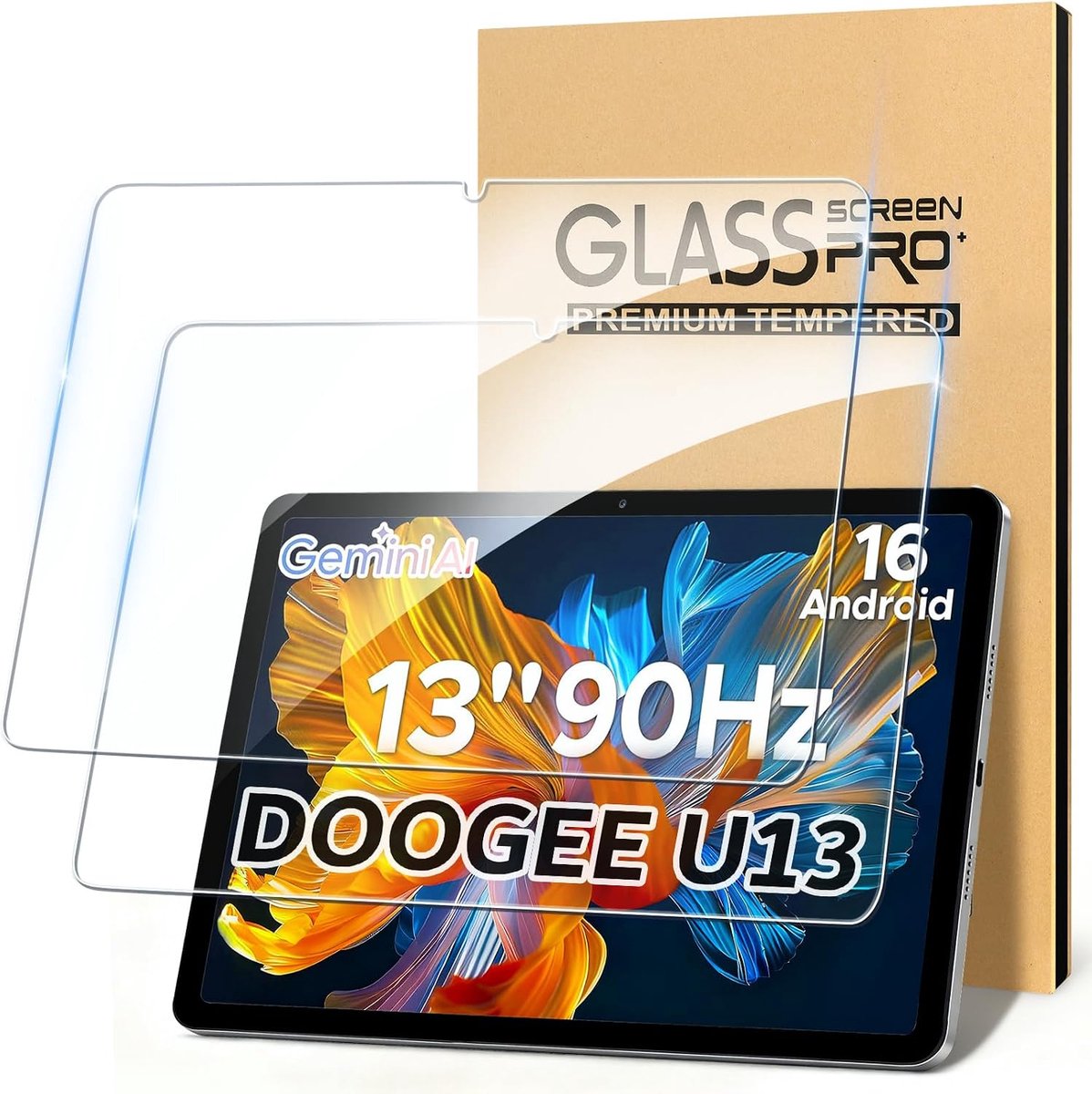Pack of 2 Protective Film for Doogee U13 13 inch, 9H Hardness Armor Protection Glass for Doogee U13 - ShopVlot