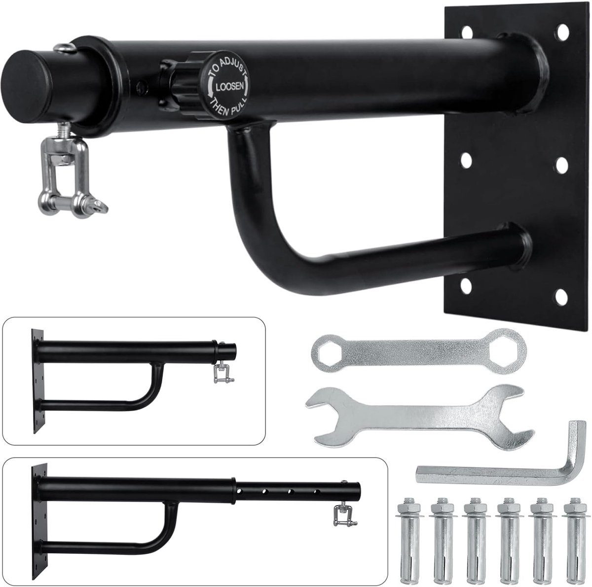 Punching Bag Wall Bracket Heavyweight Standard, Adjustable Length Punching Bag Hanging System for Home Gym, Punching - ShopVlot