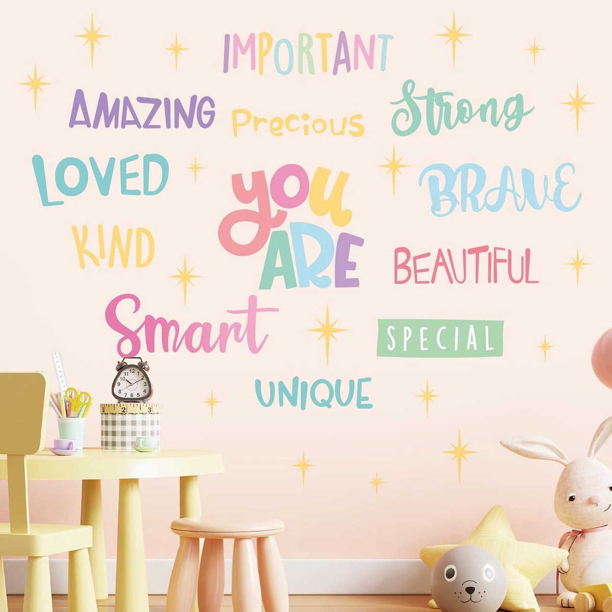 SHUCHING DIY Inspirational Quotes Wall Sticker Peel And Stick,Vinyl Colorful Wall Stick,Wall Decoration Art For Girls - ShopVlot