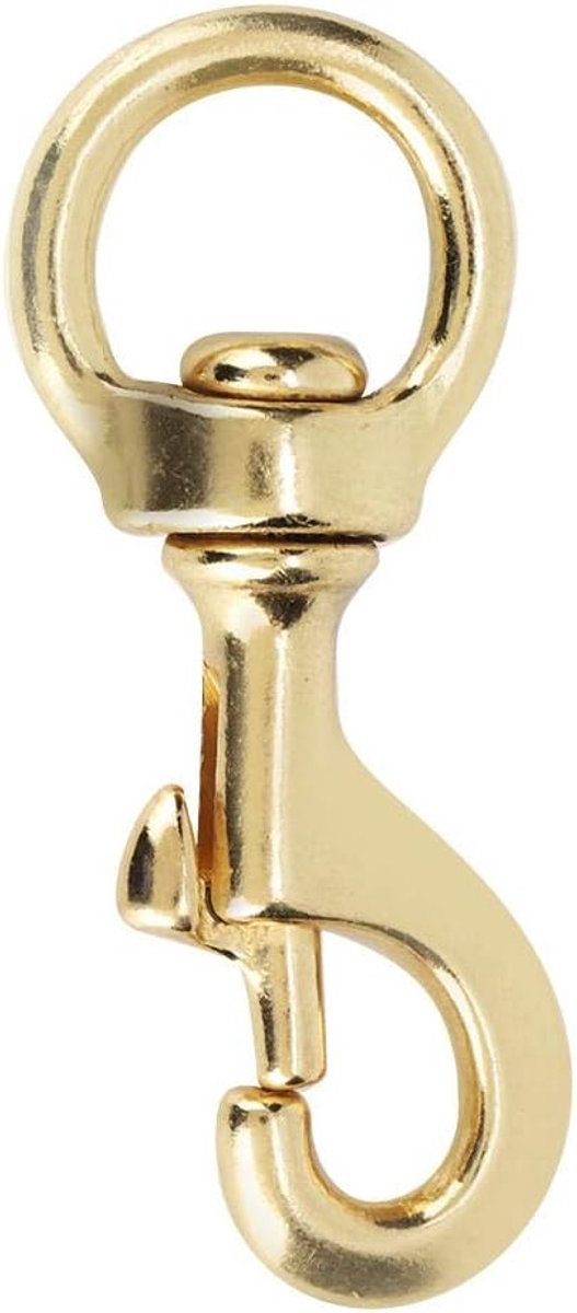 Brass Swivel Carabiner High Strength Linen Clamp for Pets Golden Yellow - ShopVlot