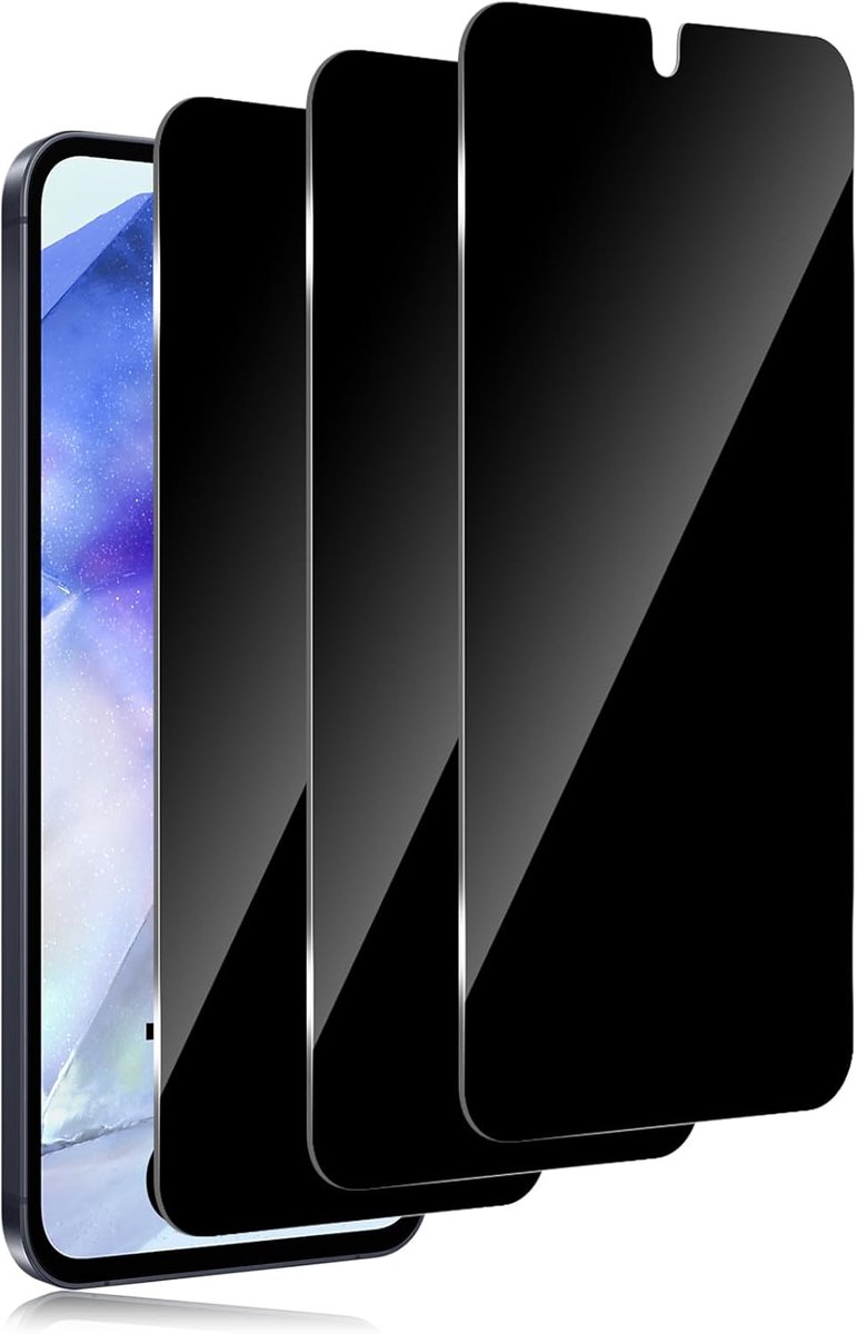 Screenprotector voor Samsung Galaxy A55, privacybescherming, 9H hardheid, anti-kras, anti-spy gehard glas, anti-spy - ShopVlot