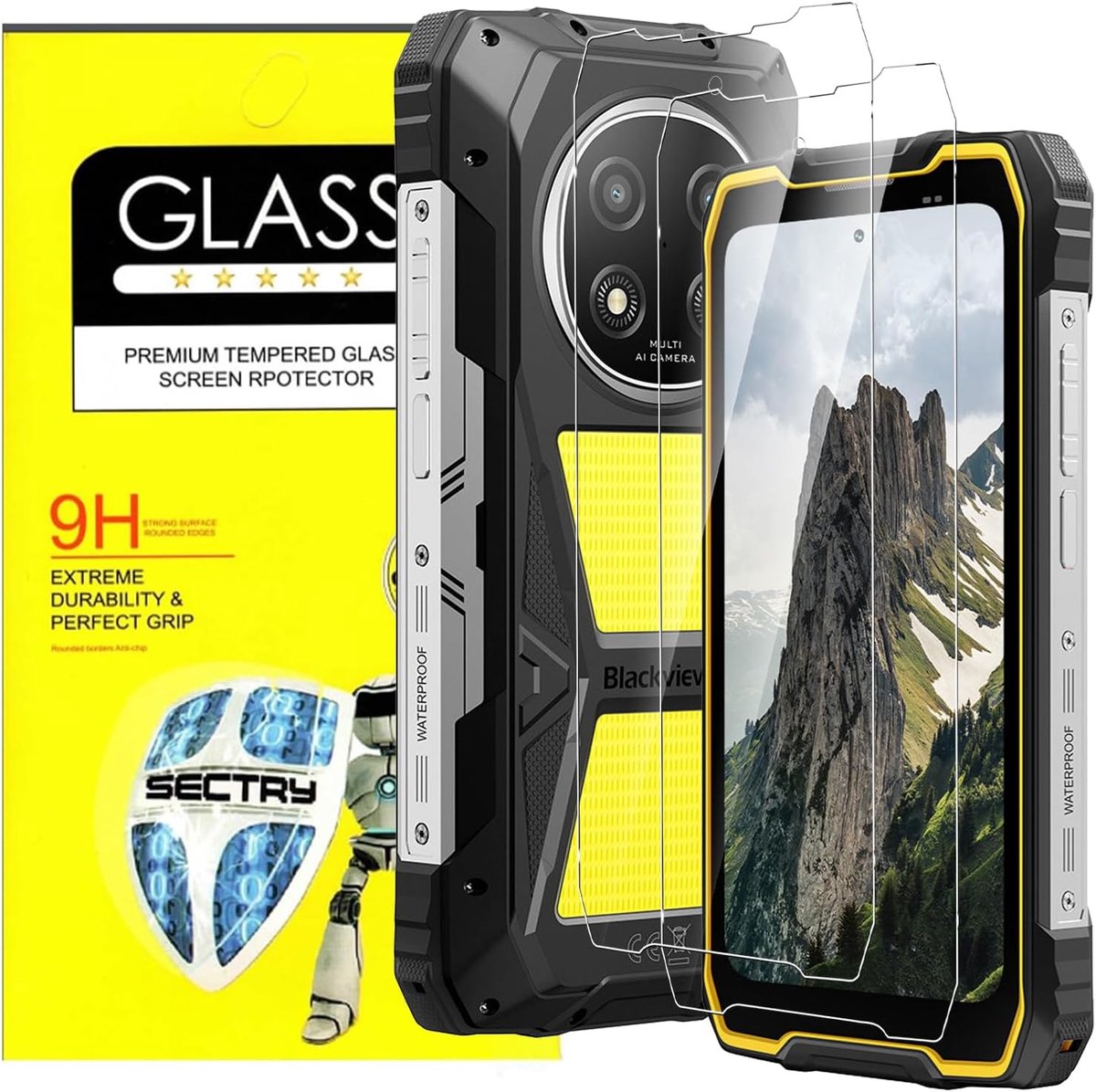 MEMELOKA Gehard glas voor Blackview Rock 2 Pro, 2 stuks 9H hardheid [krasbestendig] [zonder luchtbellen] [High - ShopVlot
