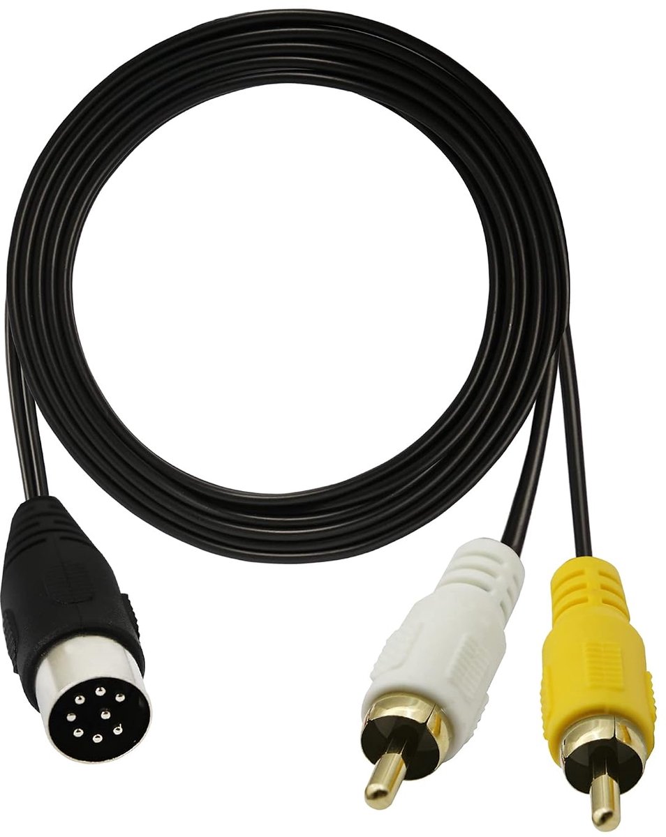 GINTOOYUN Din 8 Pin to 2RCA Cable, 70.87 inch, 8 Pin DIN Plug to 2RCA Plug, Audio Adapter Cable for Musical - ShopVlot
