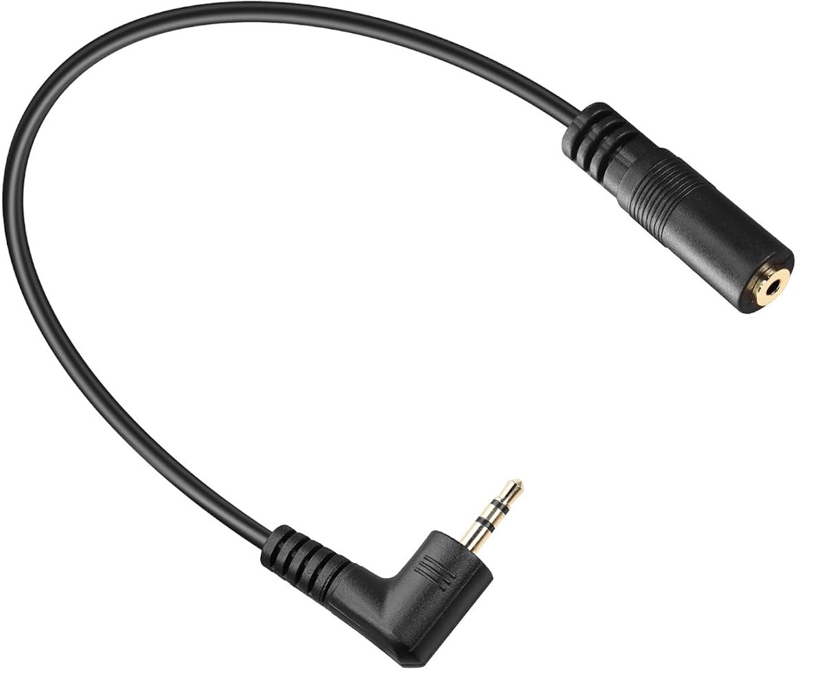 Rectangular 2.5mm Audio Aux Cable, 90 Degree 2.5mm Plug to Bus TRS Stereo Audio Extension Cable for Smartphone - ShopVlot