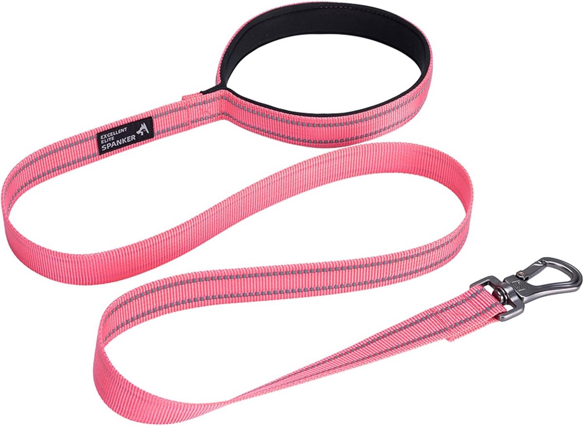 EXCELLENT ELITE SPANKER Strong Durable Nylon Dog Training Lead, 1 Foot Long, 2.5cm Wide, with Comfortable Padded - ShopVlot