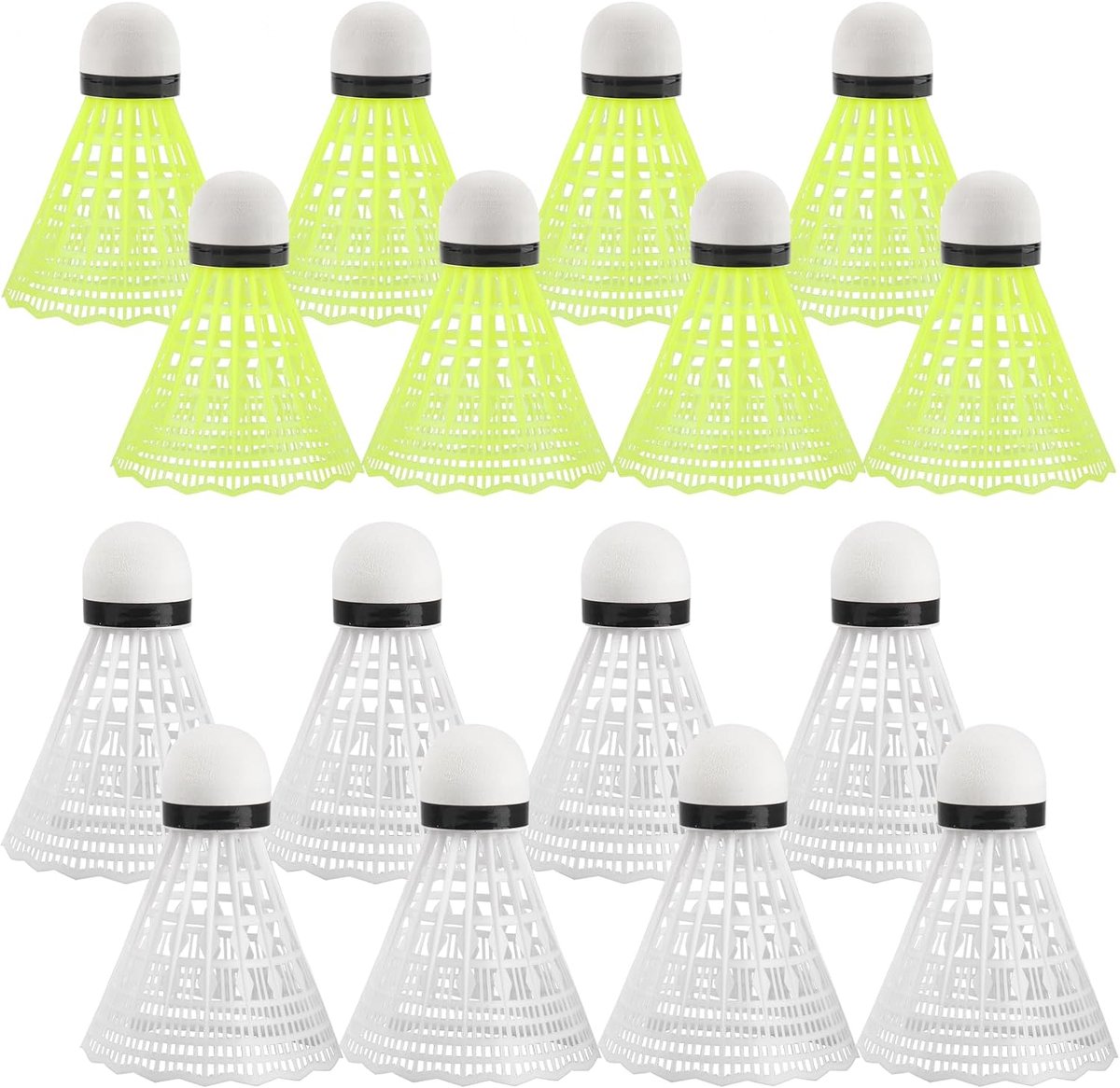 chenyu 16 stuks badmintonballen, geel, nylon, Speed Ball, duurzaamheid, hoogwaardige badmintonballen, hoge - ShopVlot