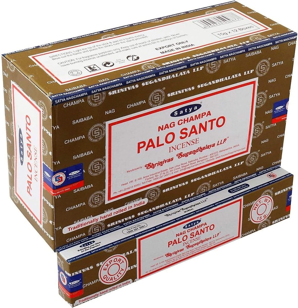 Incienso Satya Nag Champa - Palo Santo - 12 Cajas x 15g - ShopVlot