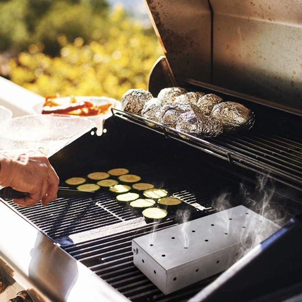 Smoke Box, Smoke Box for Gas Grill, Smoke Box Gas Grill, Charcoal and Gas Grills, Stainless Steel Barbecue, Smoke Box - ShopVlot