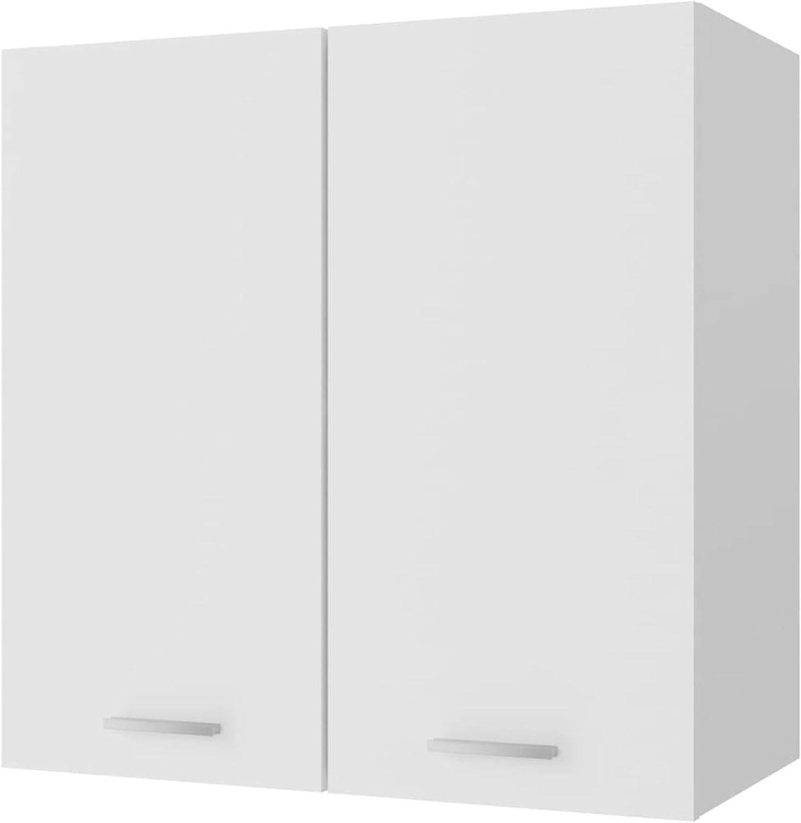 Hangkast Keuken - Buffetkast Wandkast - Keuken Organiseren - Twee Deuren - 60 x 31 x 60 cm - Wit