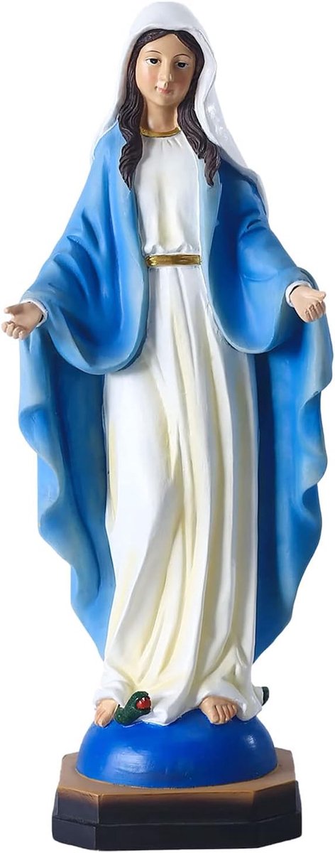 12 inch Statue of Our Lady of Grace, Resin Handpainted Full Color Statue of Our Lady of Grace, Religious Sacraments - ShopVlot