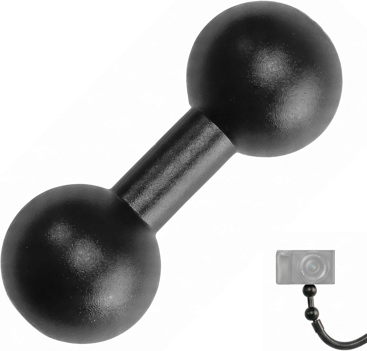 Motorcycle Ball Holder 25mm (1") Double Aluminum Alloy Ball Head Adapter, Compatible with Grip Arms, Navigator and - ShopVlot