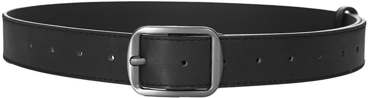 Dames leren riem 3,2 cm - zwarte leren riem - klassieke vierkante gesp - eenvoudig en veelzijdig - ShopVlot