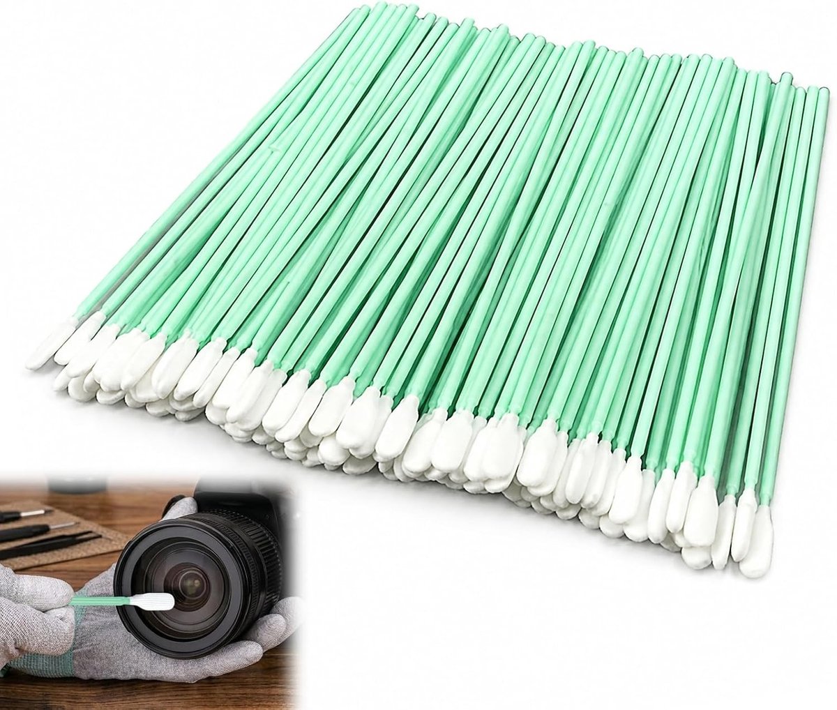 Katoenen Reinigingsstaafjes voor Huishoudelijk Gebruik, Cosmetica en Eerste Hulp - 100 Stuks van 16 cm met Zachte Punten voor Optimaal Comfort