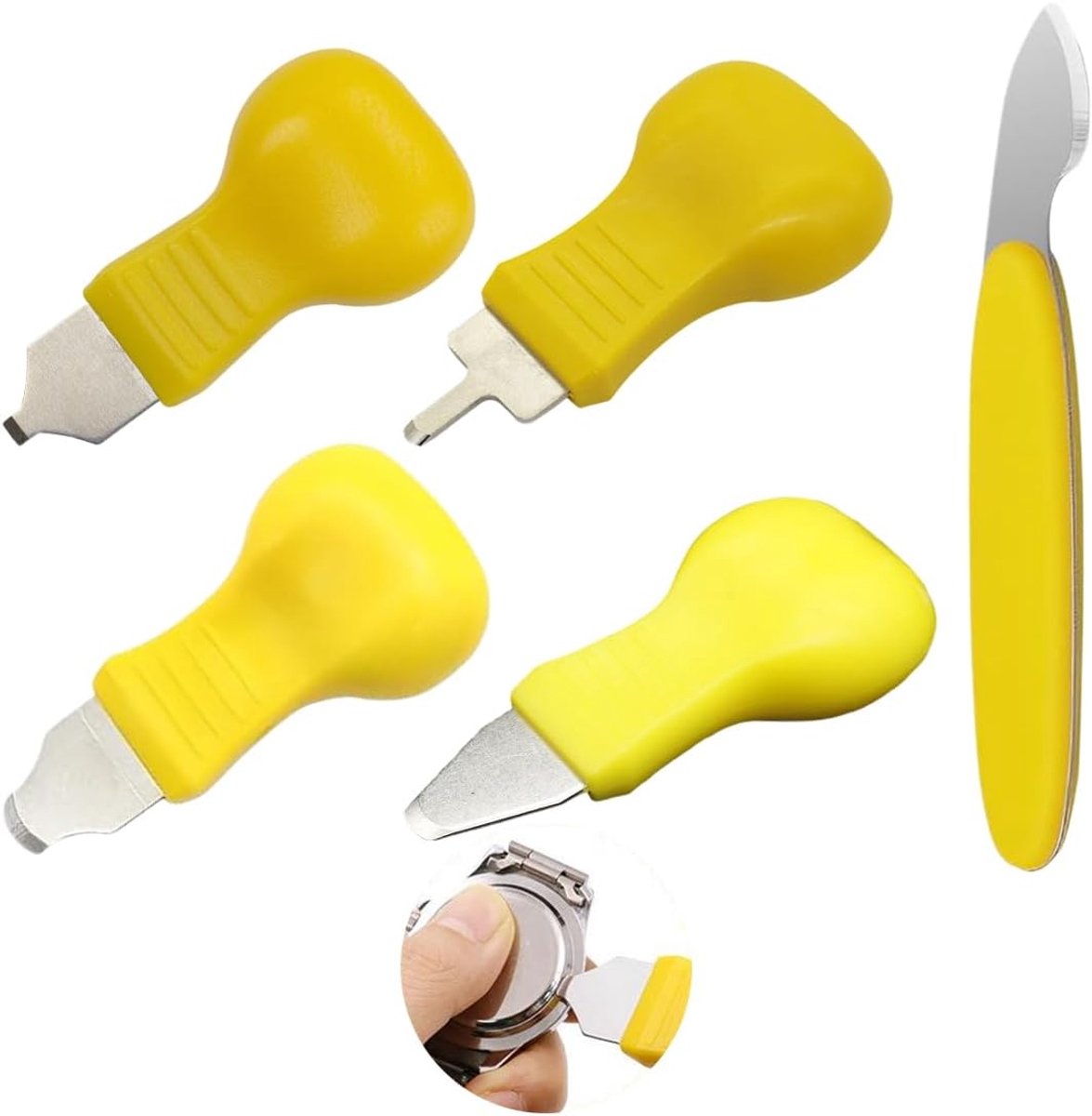 Horloge-opener set 5-delig - metalen en plastic gereedschap - ergonomisch ontwerp - eenvoudig horloge repareren - ShopVlot