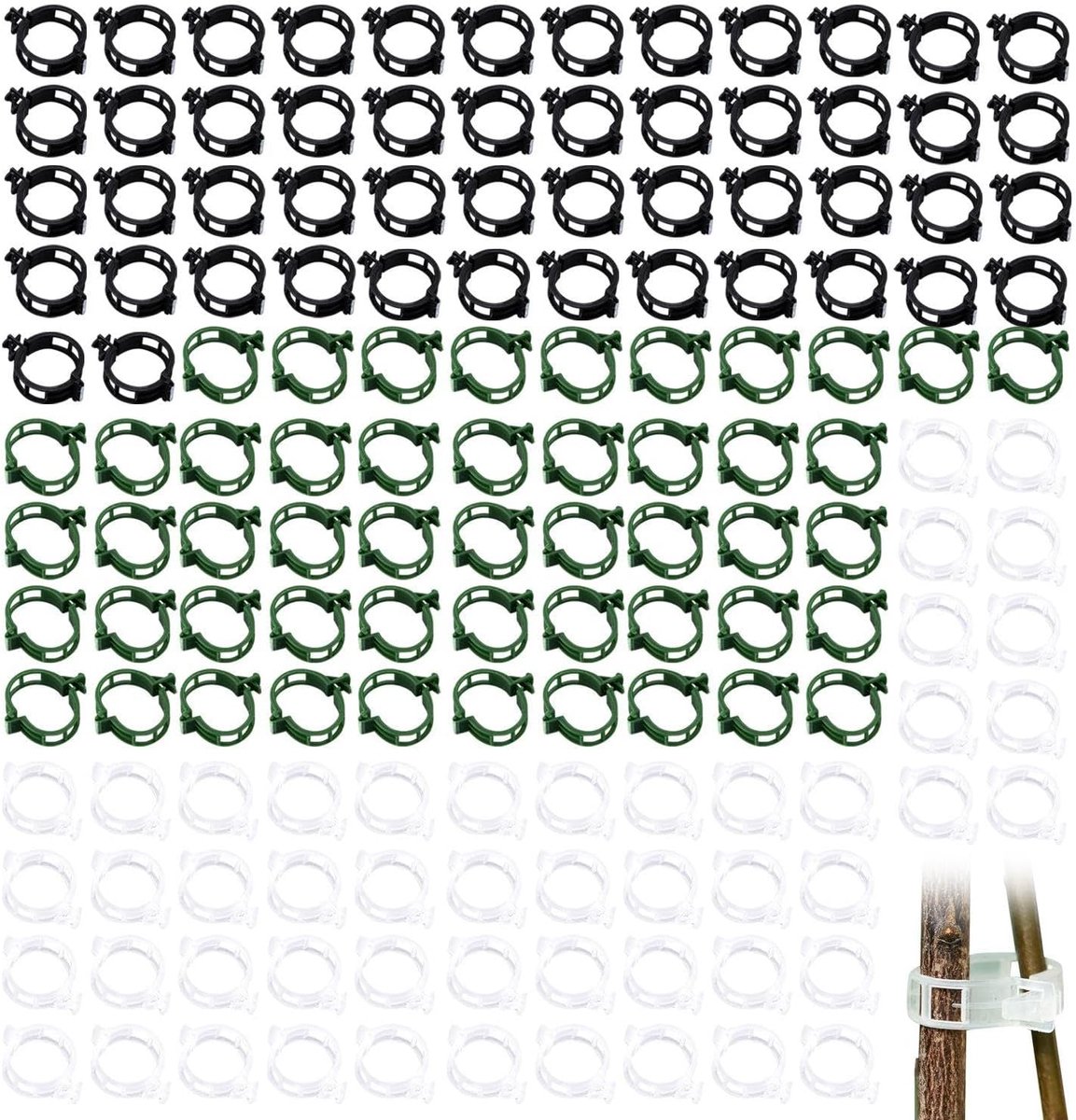 Wijnstokclips 150 Stuks - Polypropyleen - Duurzaam en Sterk - Ideaal voor Plantenondersteuning - ShopVlot