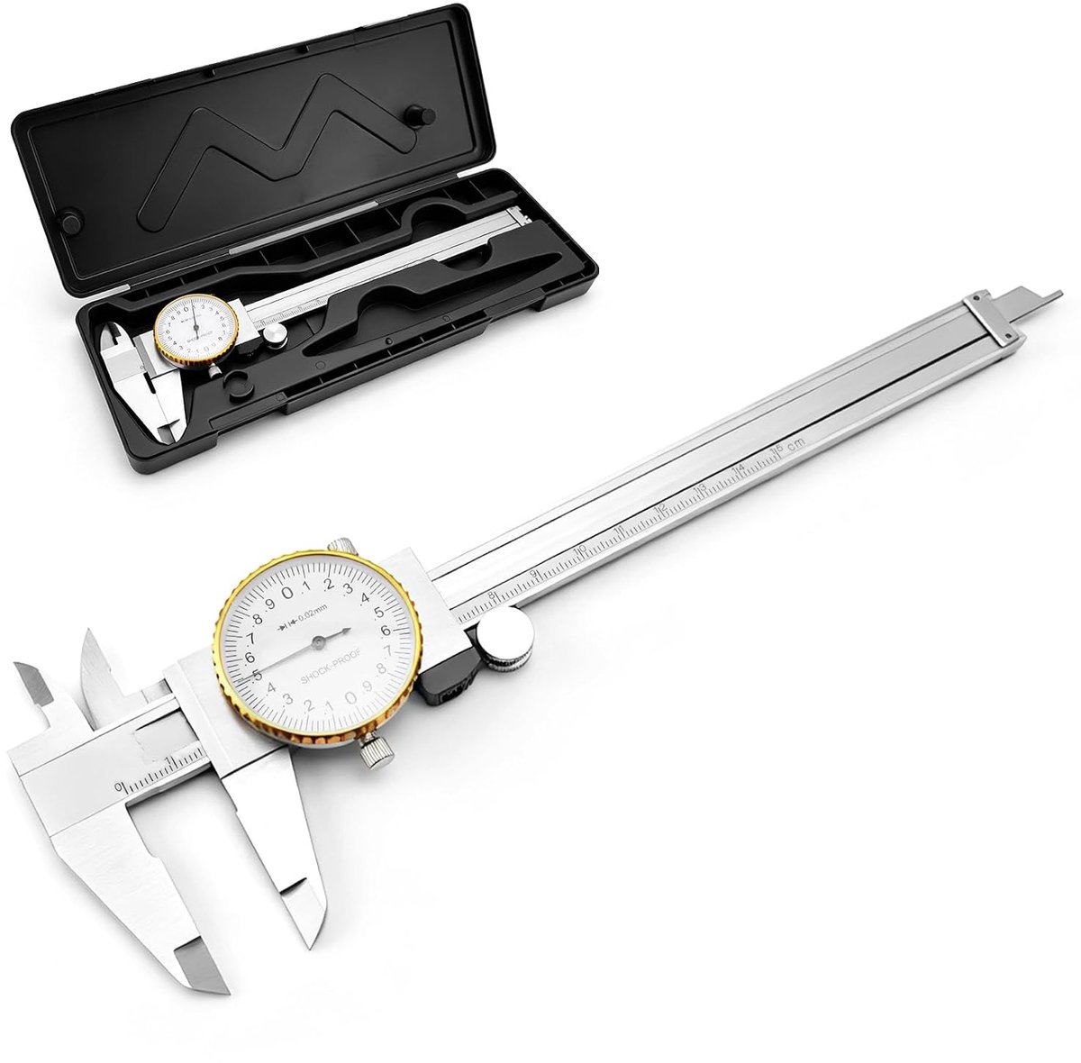 Horloge schuifmaat 0-150 mm - mechanisch - trillingsbestendig - nauwkeurige metingen - ShopVlot