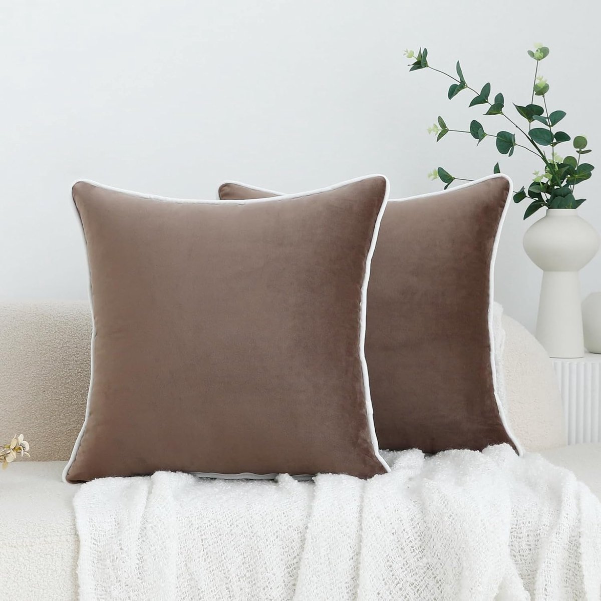 Decoratieve Kussenslopen 45 x 45 cm - Luxe Velvet - Eenvoudig Vierkant - Verfraai je woonkamer - ShopVlot
