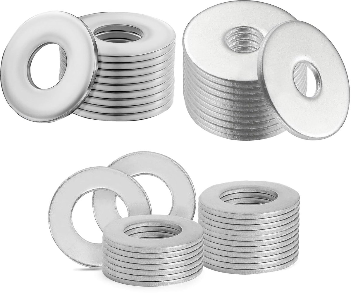 Washer M8 - 50 Stuks - RVS - Plat en duurzaam - Ideaal voor bevestigingen - ShopVlot