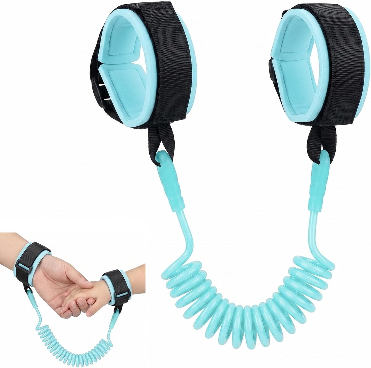 Veiligheidsarmband voor baby's en peuters - 1,5 m uittrekbaar touw - polsharnas met 360° rotatie - ShopVlot