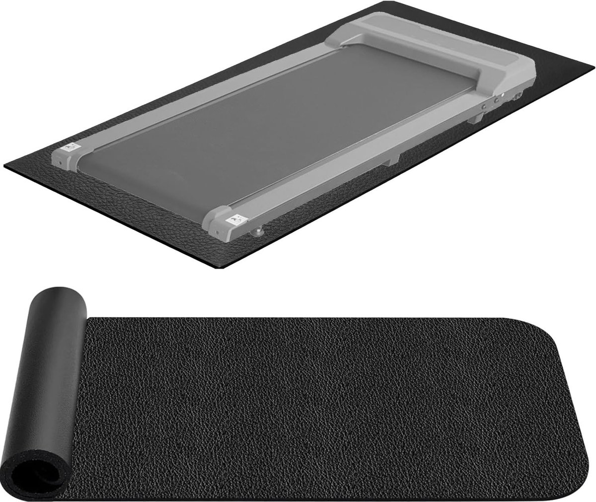 Schokbestendige vloerbeschermingsmat voor fitnessapparaten, antislip onderlegger, 2 stuks, 70 x 150 cm, ideaal voor loopbanden en sporttoestellen