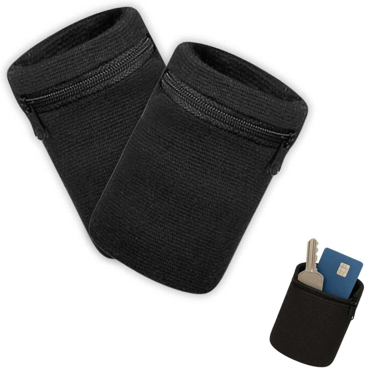 Sportzwembanden met ritscompartiment - katoen - comfortabele bescherming - ideaal voor training - ShopVlot