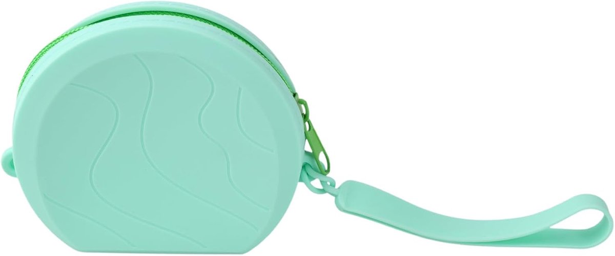 Mini hoofdtelefoon tas - groen - siliconen - ideaal voor reizen en opslag - ShopVlot