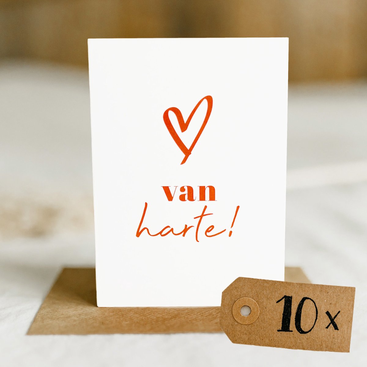 10x hippe gekleurde kaartjes (A6 formaat) - kaartjes om te versturen - kaartenset - kaartjes blanco - kaartjes met tekst - wenskaarten