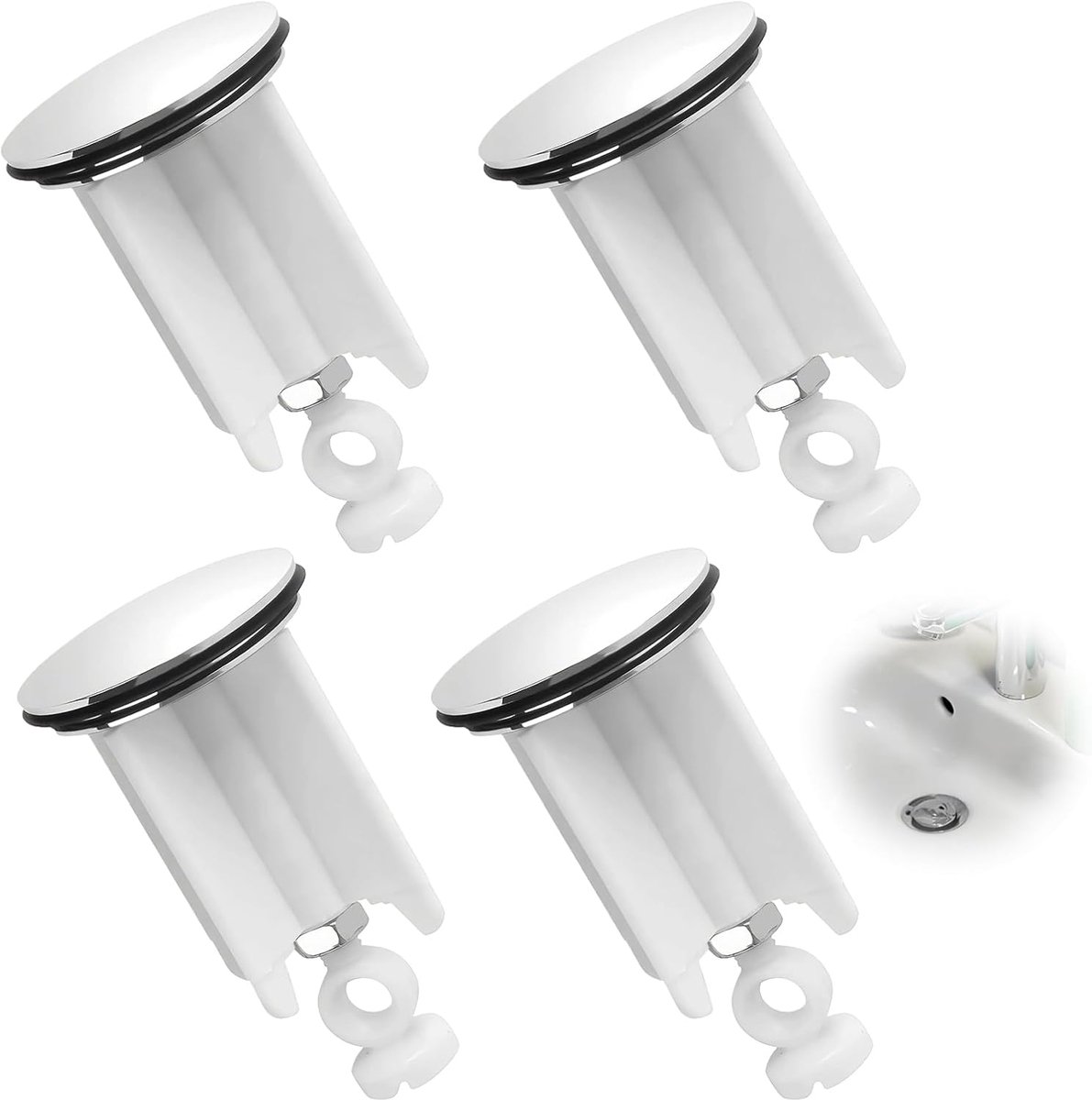 Wasbak Stopper 40mm - Hoogwaardige Koper en Plastic - Anti-Oxidatie - Universeel gebruik voor Fregaders - ShopVlot
