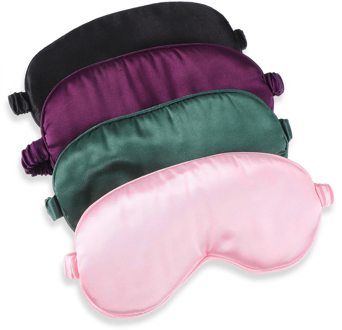 Solidchoice - Set van 4 Zijden Slaapmaskers voor Volwassenen en Kinderen
