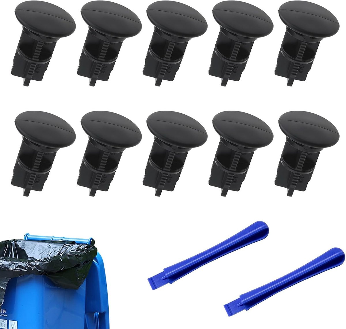 Scharnierpennen 10 stuks - kunststof vervangingspennen - met montagehulpen - eenvoudig te bevestigen - ShopVlot