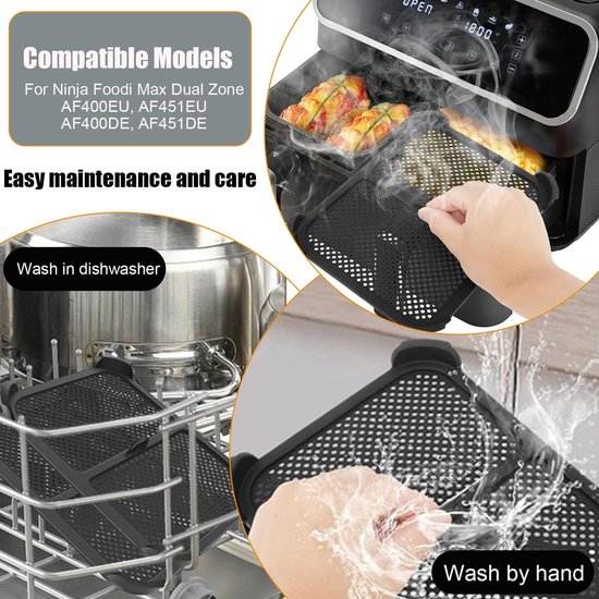 2 stuks spatscherm voor heteluchtfriteuse, siliconen materiaal, stofbescherming, effectief vetspatscherm, accessoires voor airfryer, keukenhulpjes voor frituren — afbeelding 2