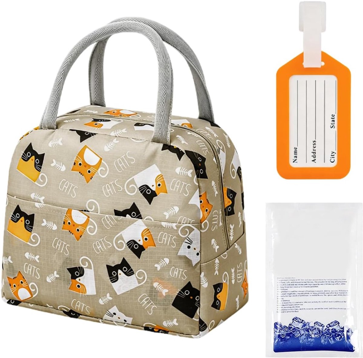 Koeltas 6 liter - geïsoleerde lunchtas met hanger - met koelaccu's - ideaal voor school en werk - ShopVlot