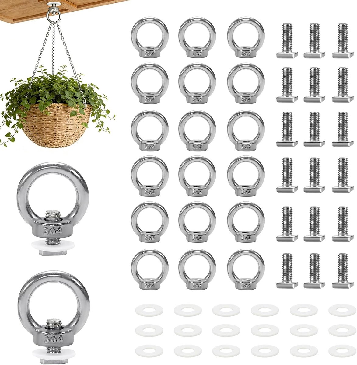 Ring M6 - RVS Hammerschroefmoeren - Corrosievrij - Ideaal voor tuin en industrie - ShopVlot