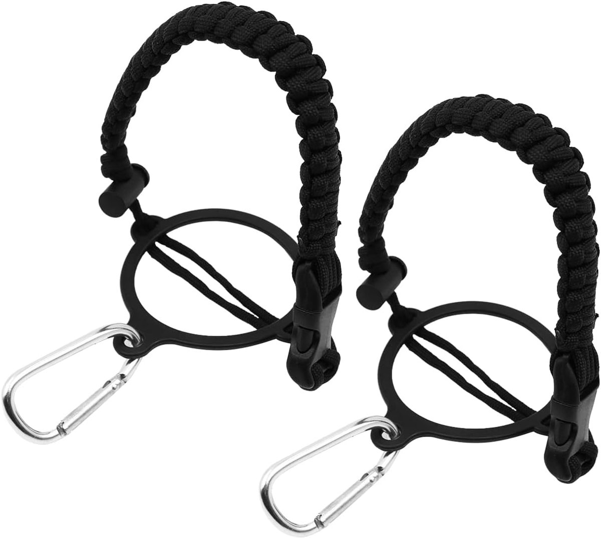 Drinkfles Strap 2PCS - Paracord Handgreep - Veiligheidsring en Karabijnhaak - Ideaal voor Outdoor Sports - ShopVlot