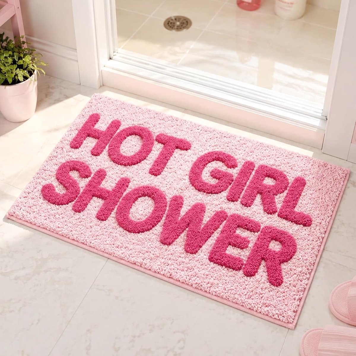 Badmat 50x80cm - Roze Pluche Microvezel - Antislip en Absorberend - Perfect voor de Badkamer - ShopVlot