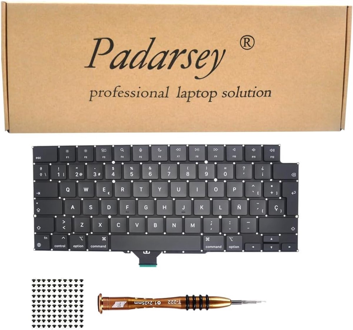 Spanish Spanish ESPAÑOL Teclado Compatible with MacBook Pro 14 inch A2442, 16 inch A2485 2021 Year Keyboard + Screws + - ShopVlot