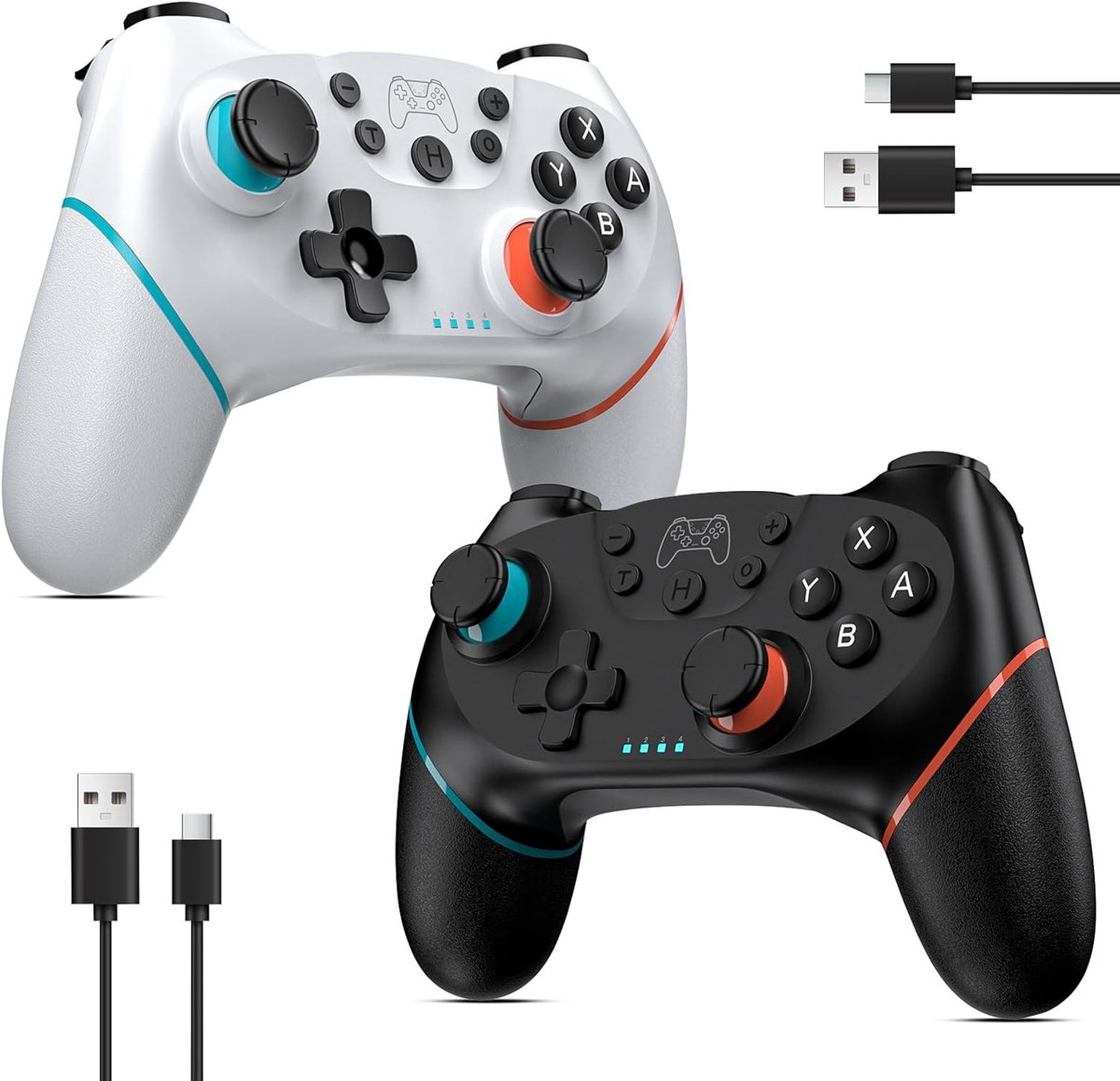 Switch 2 controller 2pcs voor Switch/Switch 2/Switch Lite/Switch OLED, Controller met dubbele vibratie, Draadloze - ShopVlot