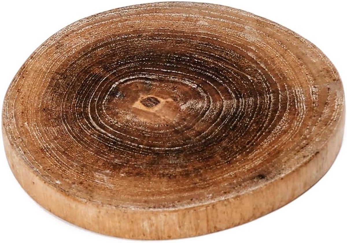 Coasters Boho made of teak root, 10 x 10 cm, BASU510, unique - ShopVlot