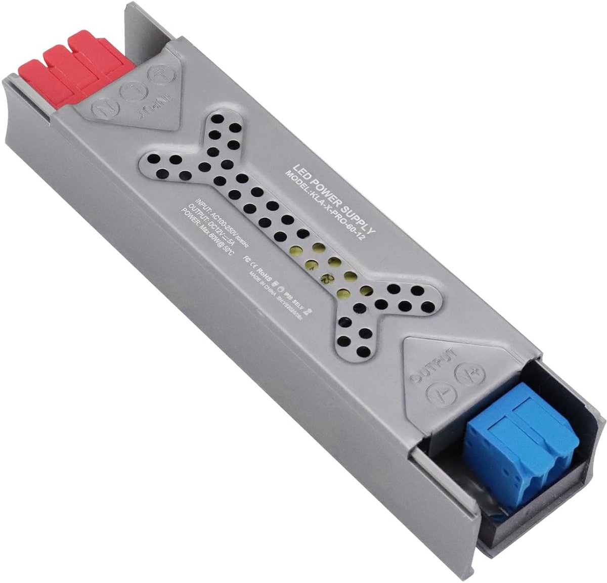 LED Power Supply, 12 V 60 W, Transformer for LED Strips, COB Light, Interior Lighting with Pressure Clips, 220 V to 12 - ShopVlot