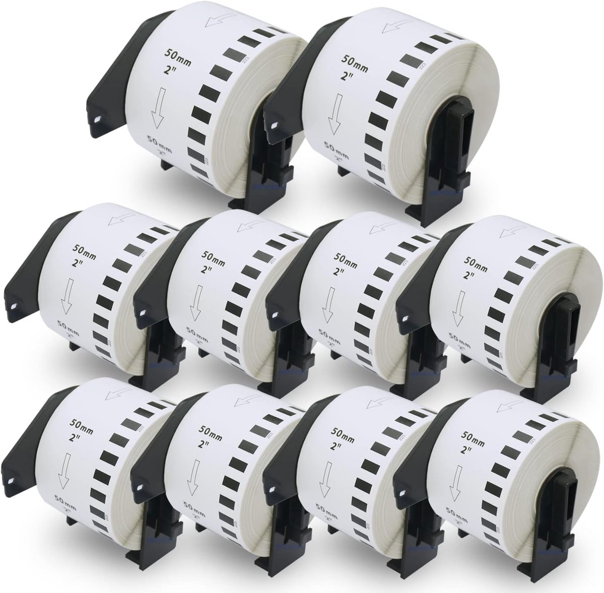 BETCKEY - 10 Rolls DK-22223 Labels Compatible with Brother 50mm x 30.48m, Continuous Label for Brother QL-Label - ShopVlot