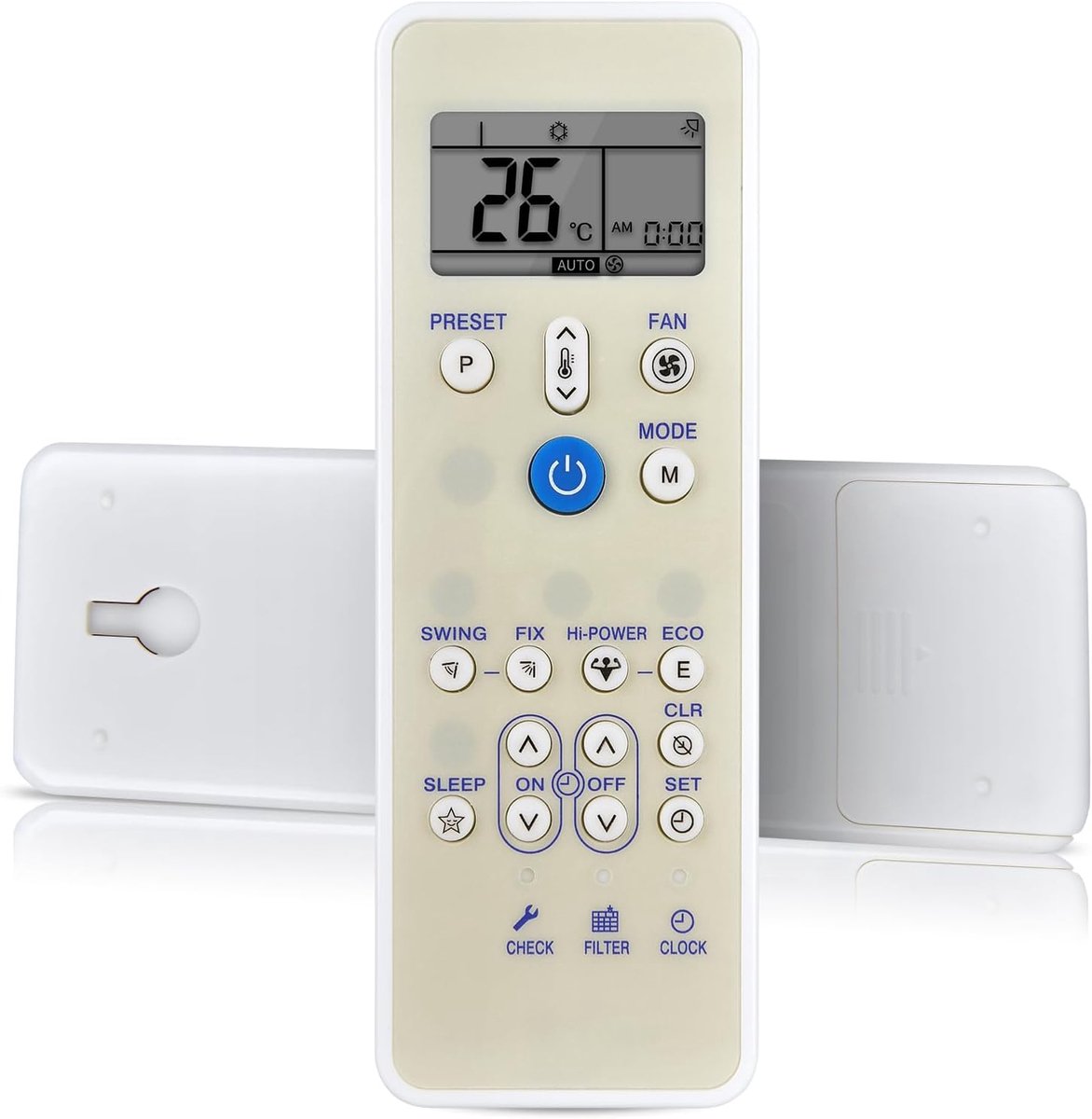Nieuwe vervangende afstandsbediening, compatibel met Toshiba WC-L03SE WH-L03SE RBC-AX32CE2 RBC-AX32UW-E TCB-AX32E2 - ShopVlot