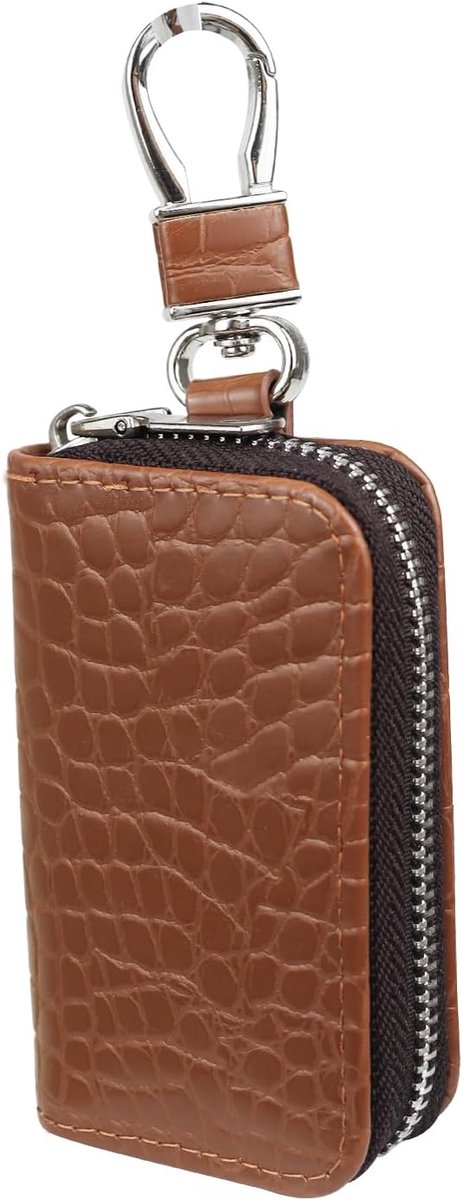 Men's Car Key Case, Universal Key Case, PU Leather, Key Bag, Smart Key Case with Zipper and Keychain, Fashion Key - ShopVlot