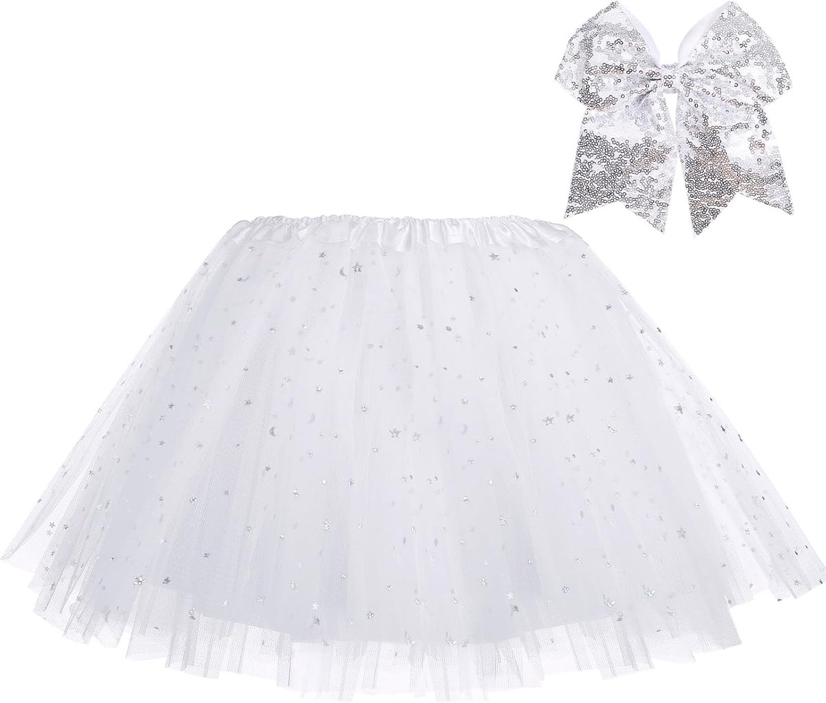Girls' Tutu Skirts 3 Layers with Hair Tie Lining, Tutu Skirt for Kids Ballet Skirt Pink Black Red Tutu for 2-8 Years - ShopVlot