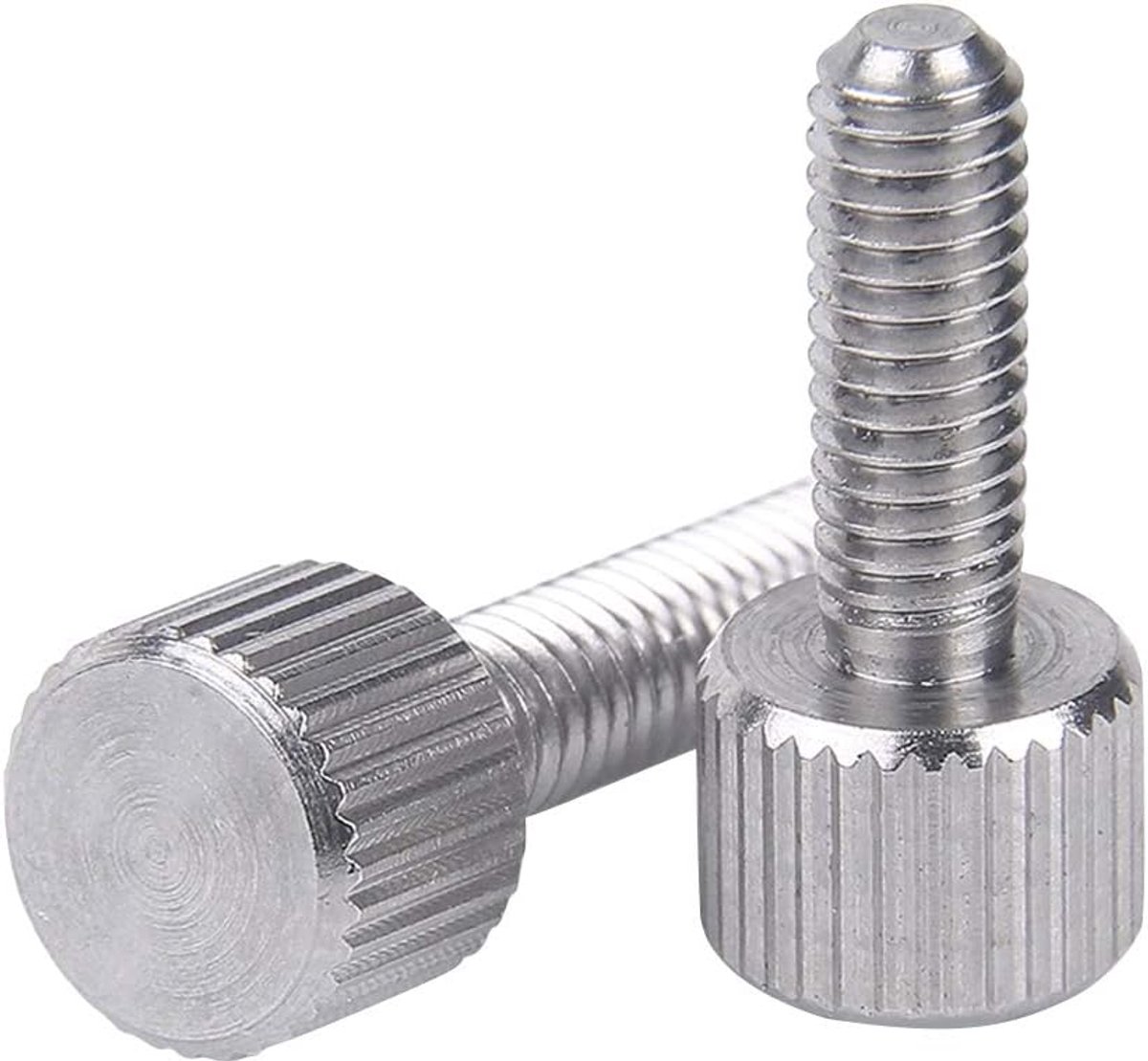 5-15pcs Hardware Fasteners Stainless Steel Flat knurled Head Hand Screws Bolts Repair Tool Accessory Round Single - ShopVlot