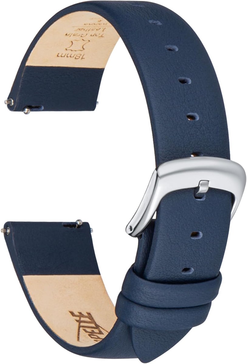 Leather watch straps with quick release, ultra-soft top grain Nappa leather watch straps for men and women, width 12 - ShopVlot