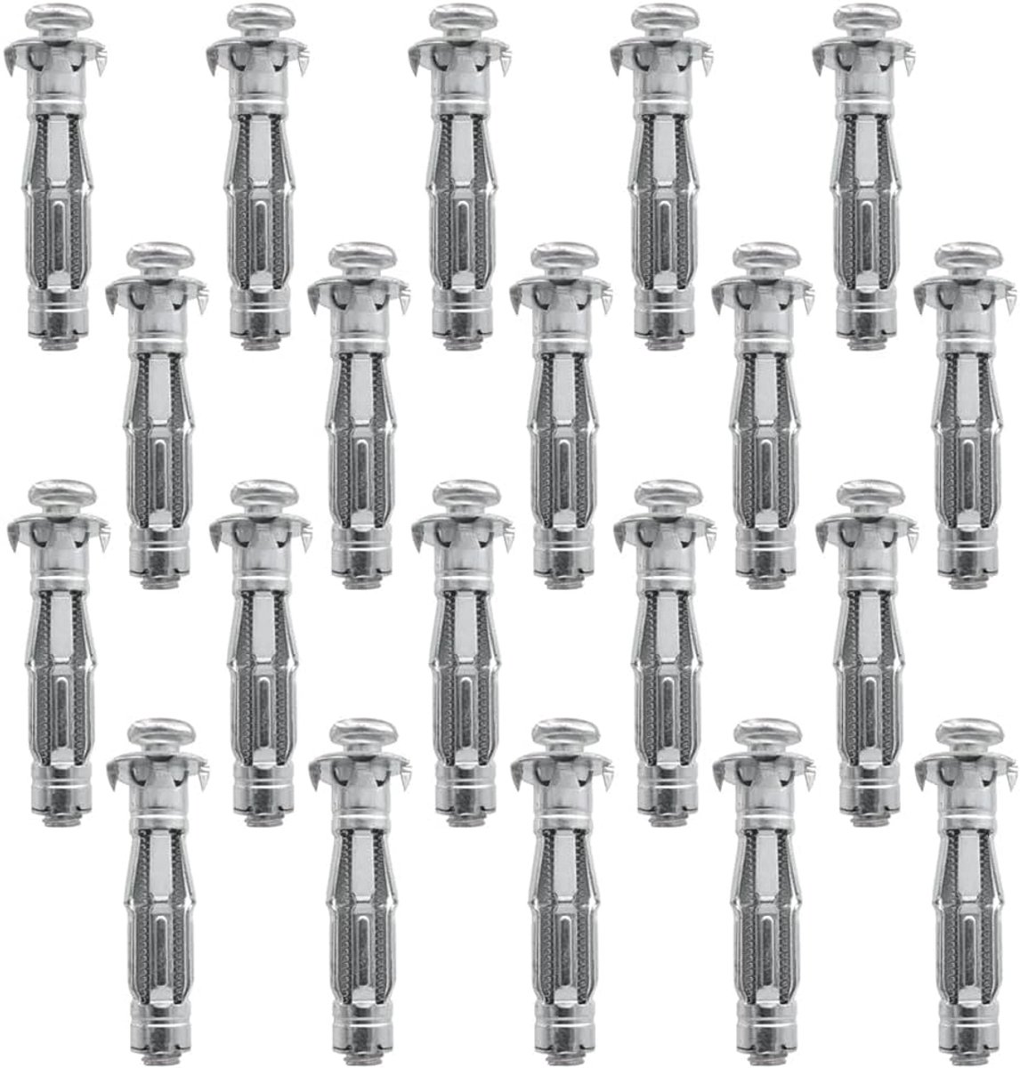 20 stuks holle ruimtepluggen, M8 x 52 mm holle wandpluggen, spreidpluggen, robuuste hollewandanker voor bevestigingen - ShopVlot