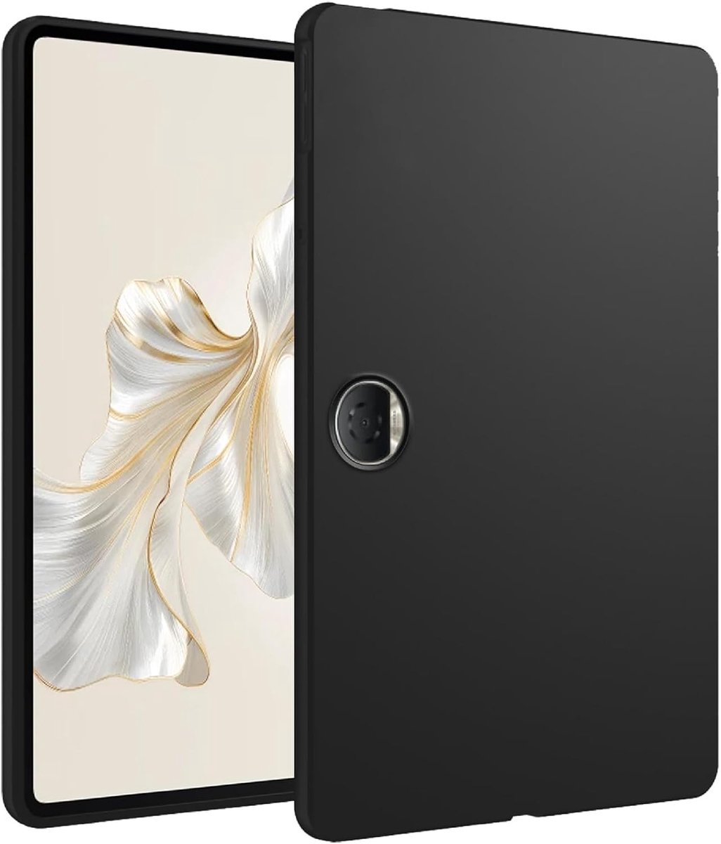 Hoes Compatibel met HONOR Pad 9, Siliconen TPU Flexibele Case, Schokbestendige Matte Cover,Black - ShopVlot
